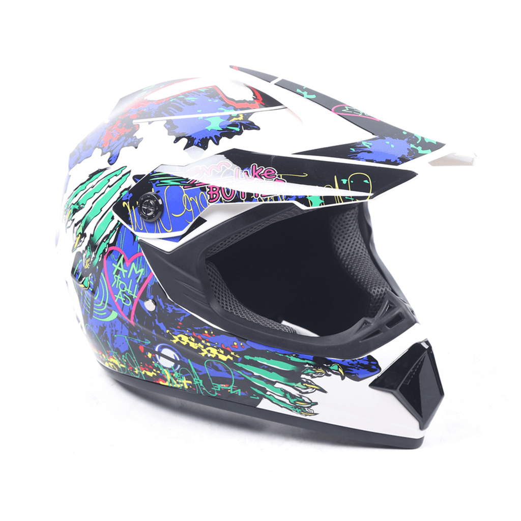 Youth Offroad Gear Combo Helmet Gloves Goggles DOT Motocross Off-Road Racing ATV Dirt Bike Protector