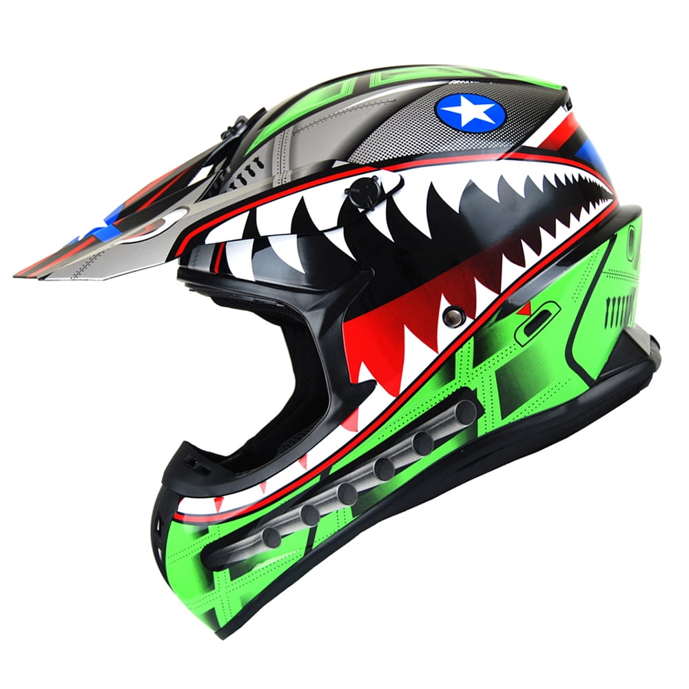 1Storm Adult Motocross BMX MX ATV Dirt Bike Helmet Racing Style SC09SCLS; Shark Pink