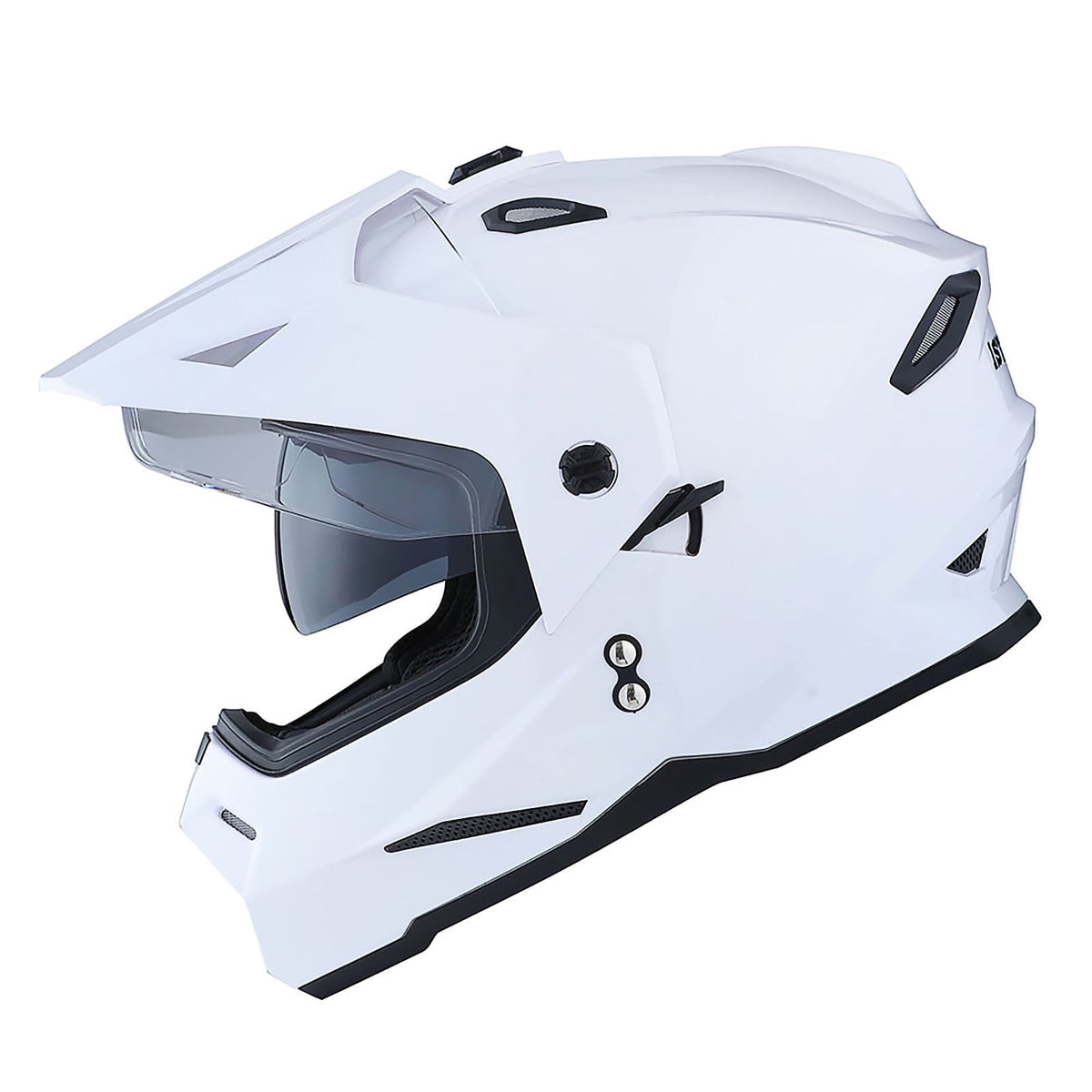 1Storm Dual Sport Motorcycle Motocross Off Road Full Face Helmet HF802 Dual Visor Storm Force Black