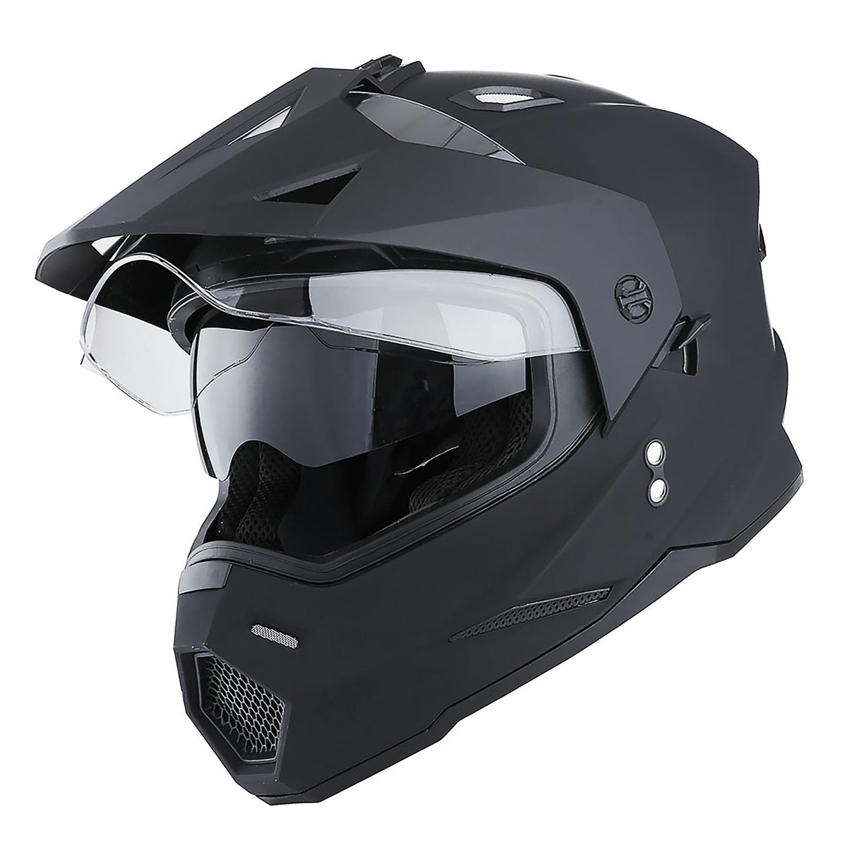 1Storm Youth Kids Dual Sport Dual Visor Motorcycle Motocross Off Road Full Face Helmet HF802Youth Storm Red