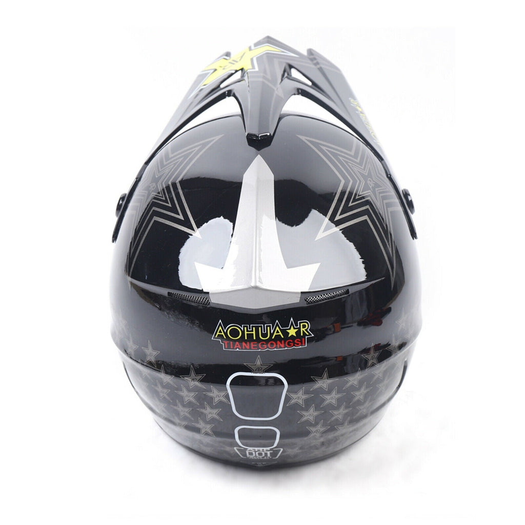DOT Motorcycle Helmet for Adult, Motorcycle Helmet with Goggles & Gloves for Motocross Off-Road Racing ATV Dirt Bike