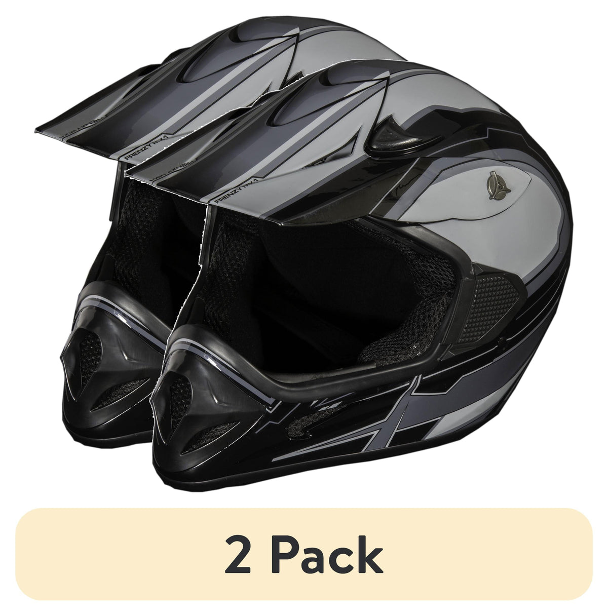 Fuel Helmets Adult Frenzy MX Off Road Helmet Black Graphic - Med