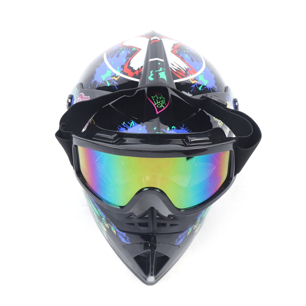 Modern DOT Unisex Youth Helmet & Goggles Gloves Girls boys Dirt Bike ATV Motocross