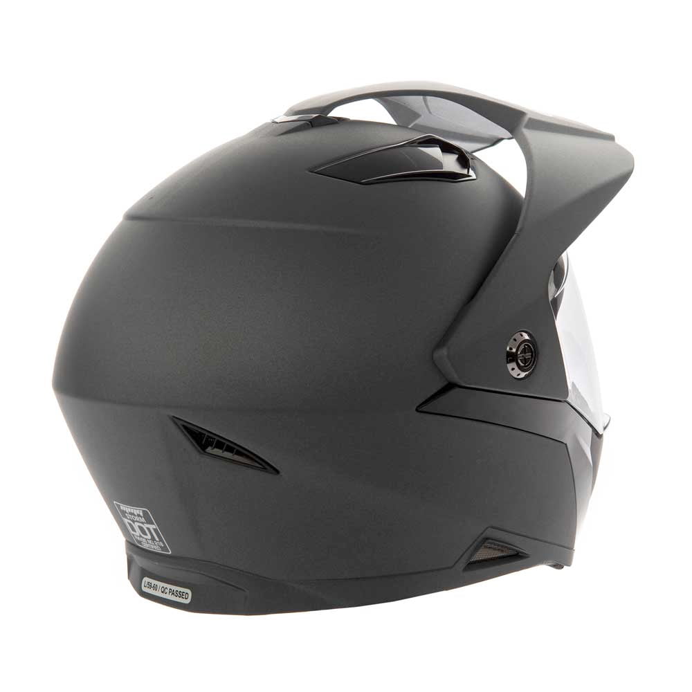 MMG Adult Motorcycle Dual Sport Off-Road Full-Face Helmet DOT - Matte Gray (Large) Model 23