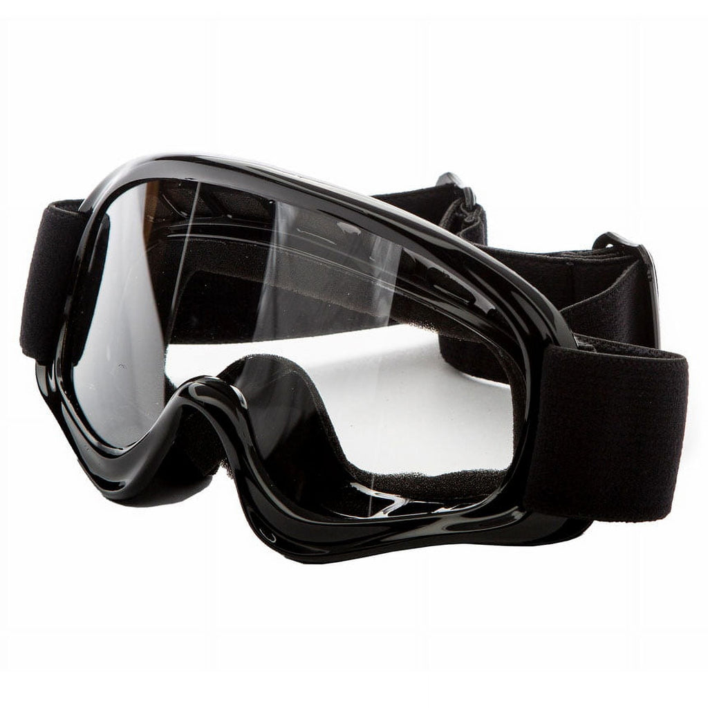 MMG Model 30 Gloss Black Lightweight Full-Face DOT Adult Motorcycle Helmet with Goggles