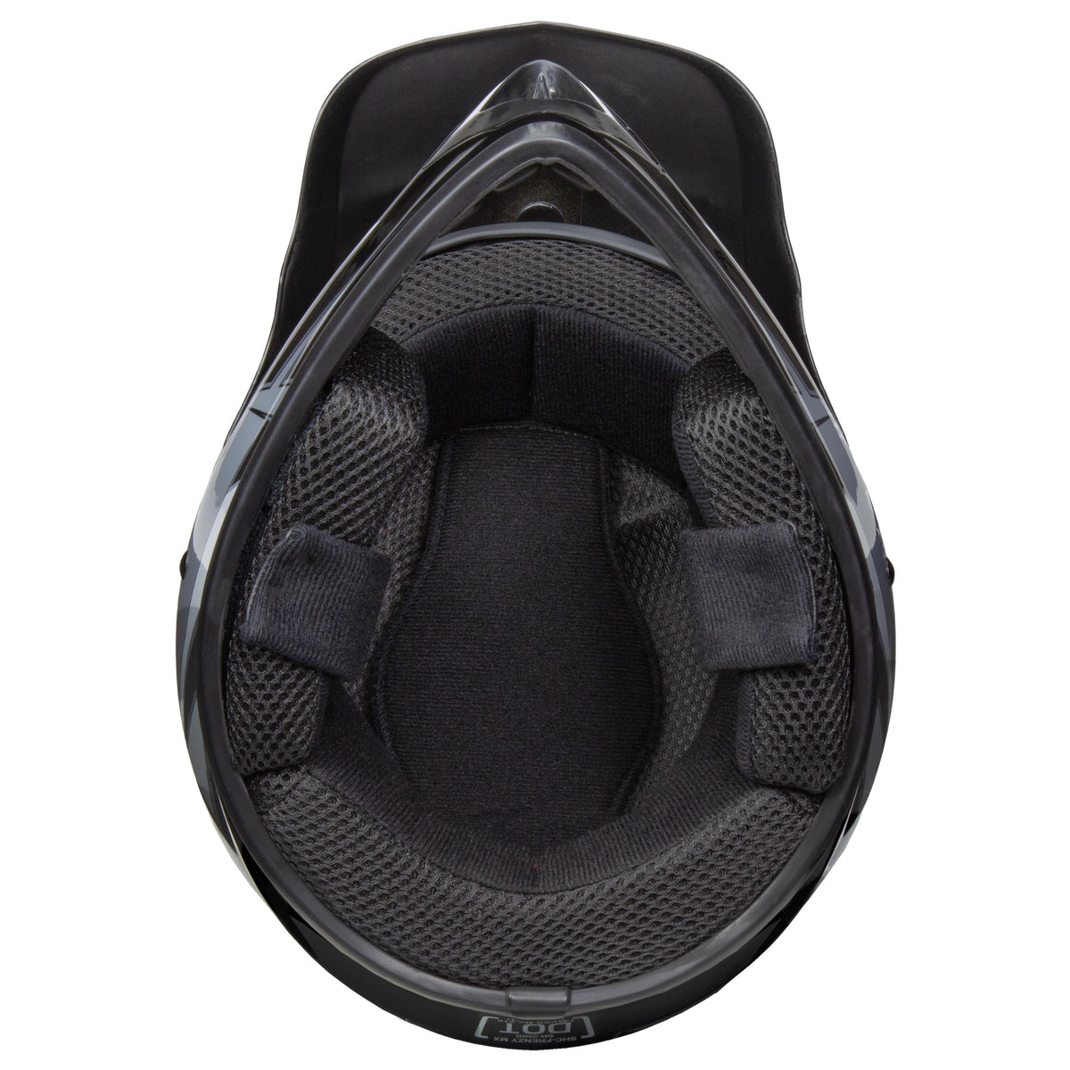 Youth Frenzy MX ATV off-road Helmet DOT Approved Black/Grey, Youth Large