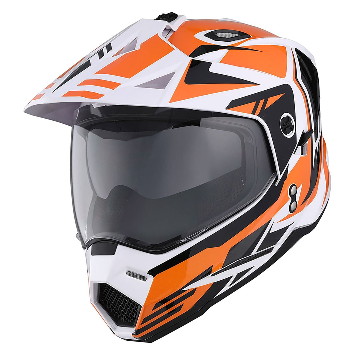 1Storm Youth Kids Dual Sport Dual Visor Motorcycle Motocross Off Road Full Face Helmet HF802Youth Storm Red