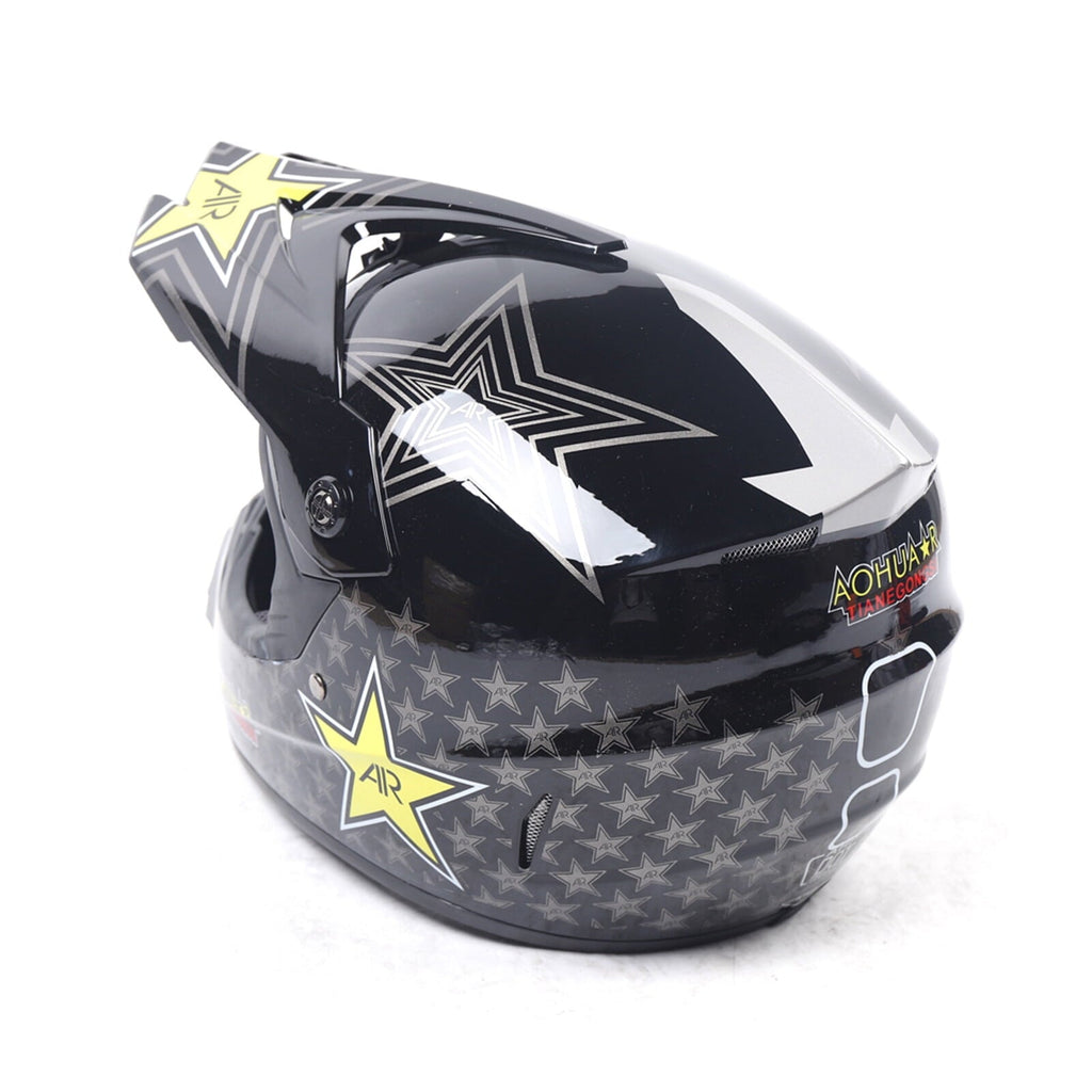 DOT Certified Motocross Helmet Set, Full-Face Off-Road ATV MX BMX Dirt Bike Helmet, Includes Goggles & Gloves, Impact Resistant, Ventilated, Unisex, M Size
