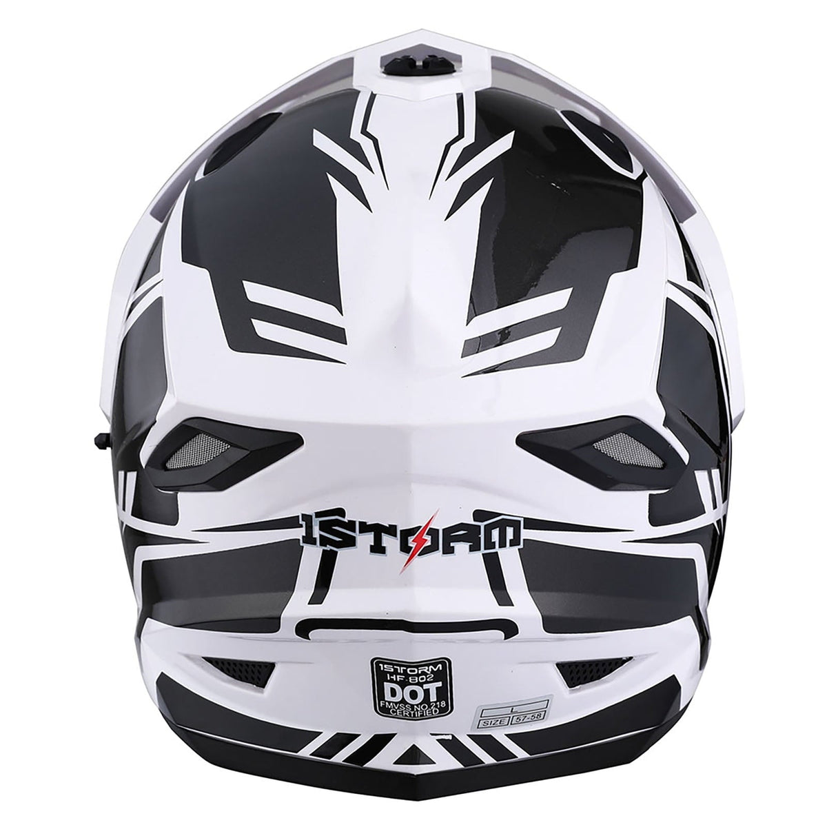 1Storm Youth Kids Dual Sport Dual Visor Motorcycle Motocross Off Road Full Face Helmet HF802Youth Storm Red