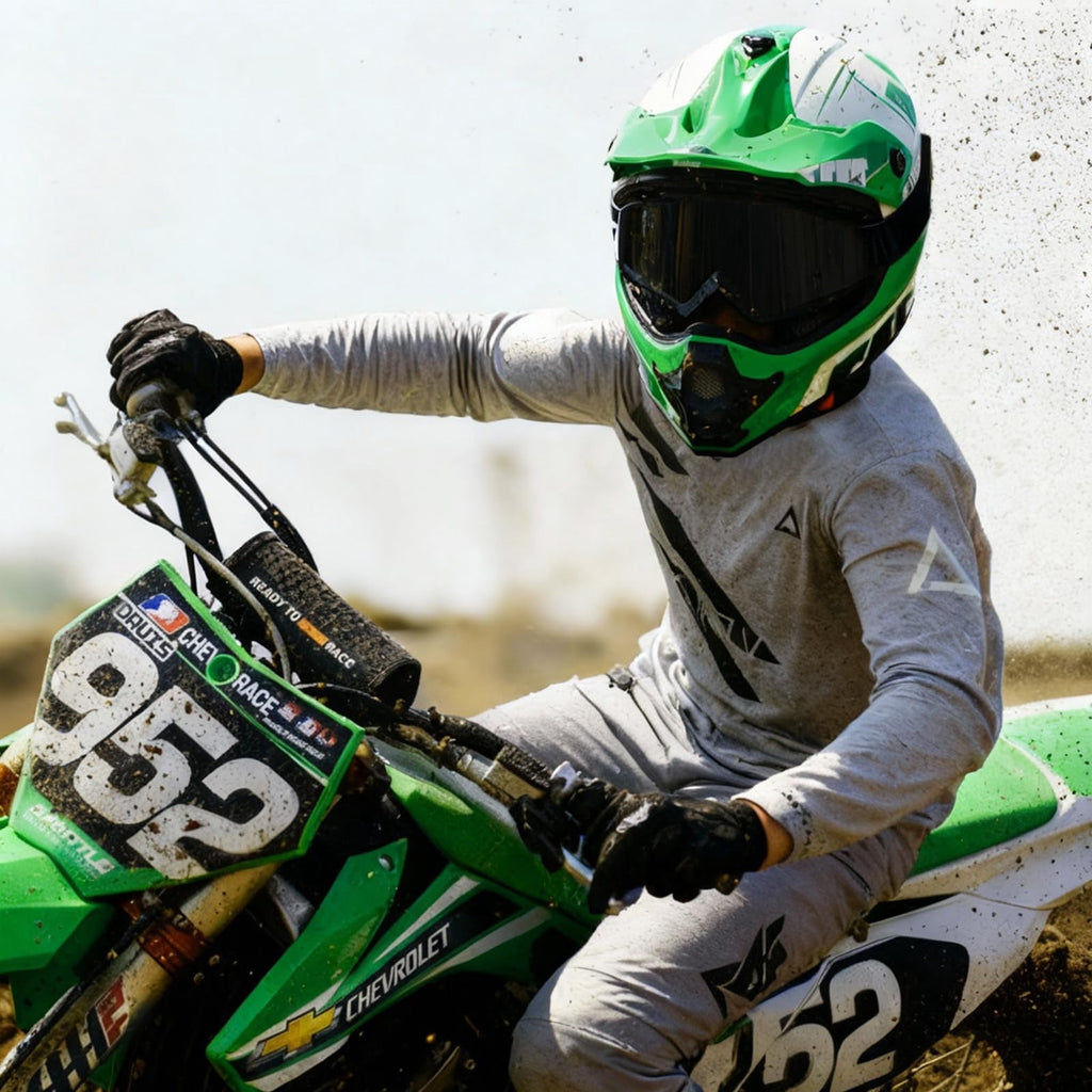 Youth Dirt Bike Helmet DOT Certified - Full Face Motorcycle Helmet for Off-Road, ATV, Street Riding, Includes Adjustable Goggles & Protective Gloves
