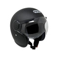 MMG Adult Motorcycle Helmet, Open Face Flip Up Visor DOT - Matte Black (Medium)