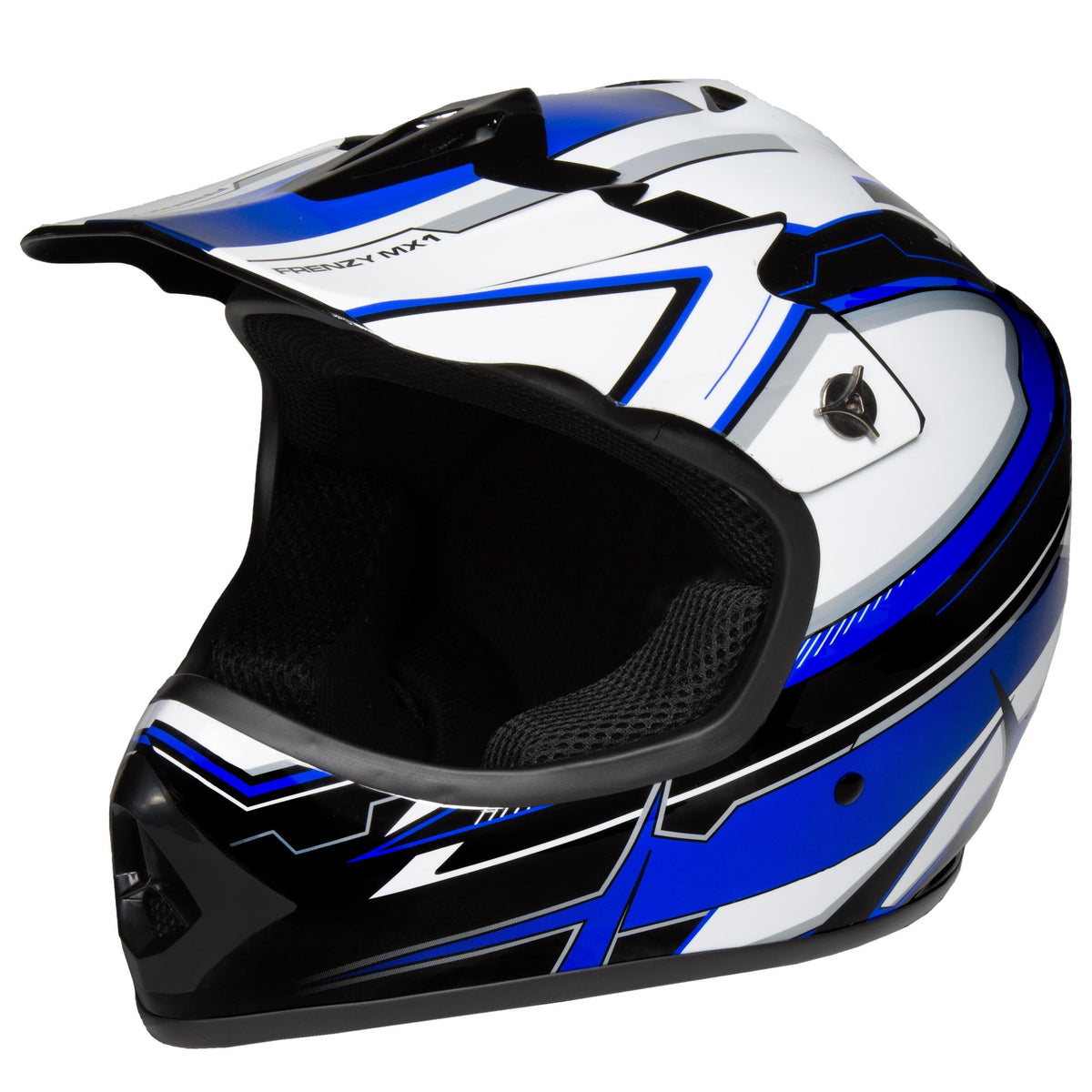 Youth Frenzy MX ATV off-road Youth Helmet DOT Approved Blue, Large