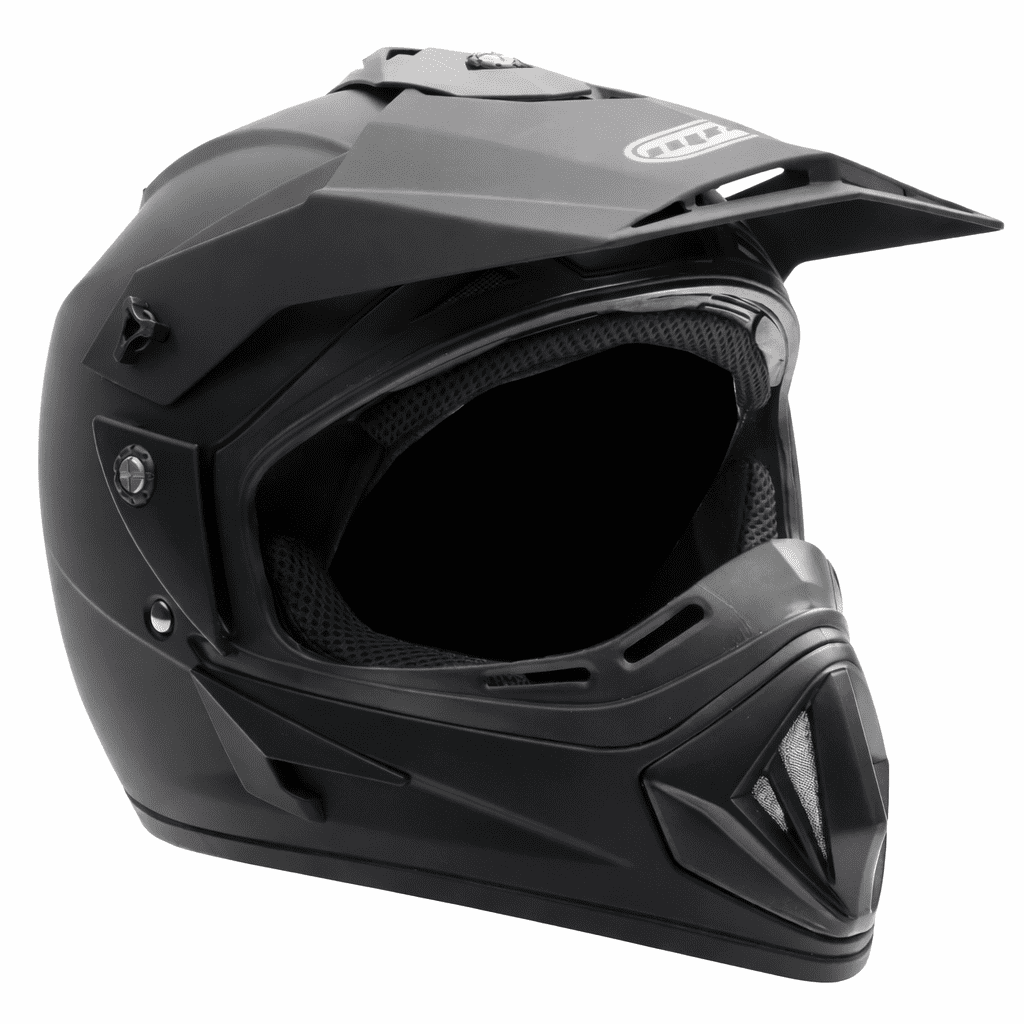 MMG Adult Motorcycle Off Road Helmet Combo, Includes Riding Gloves and Goggles. Size: M - Color: Matte Black