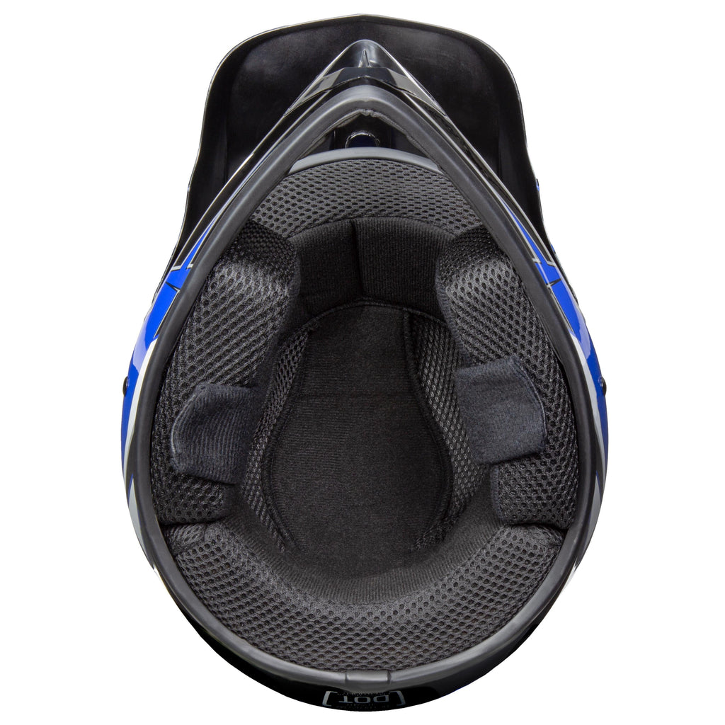 Youth Frenzy MX ATV off-road Youth Helmet DOT Approved Blue, Large