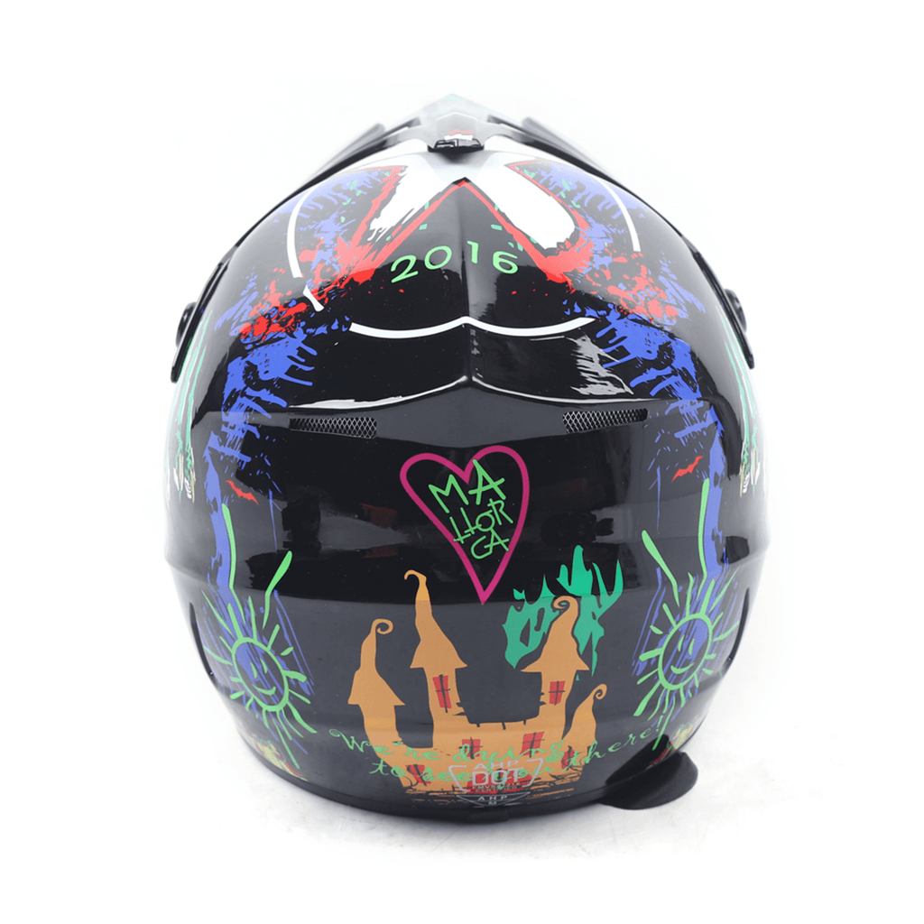 DOT Motorcycle Helmet for Adult, Motorcycle Helmet with Goggles & Gloves for Motocross Off-Road Racing ATV Dirt Bike