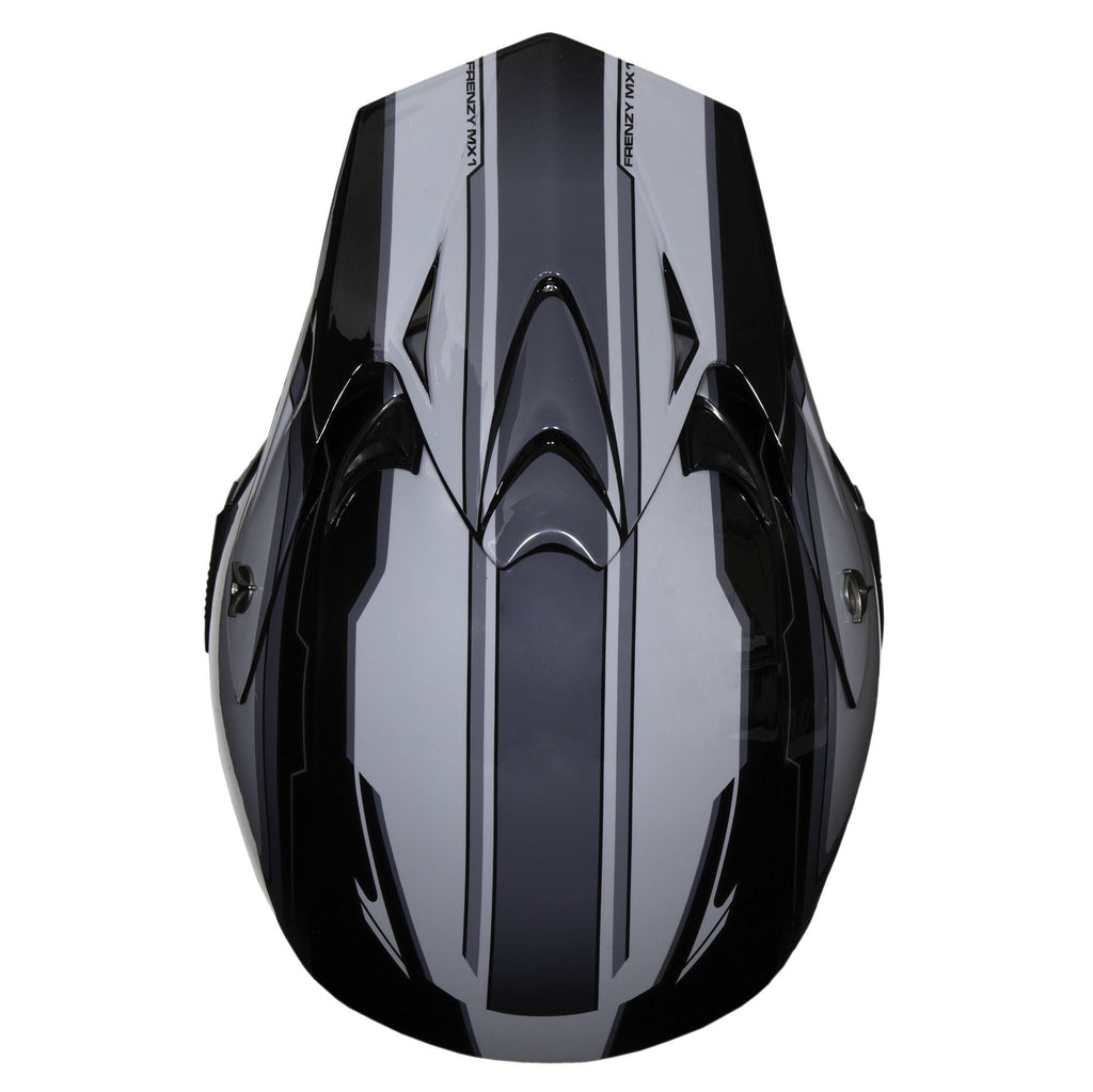 Fuel Helmets Adult Frenzy MX Off Road Helmet Black Graphic - Med