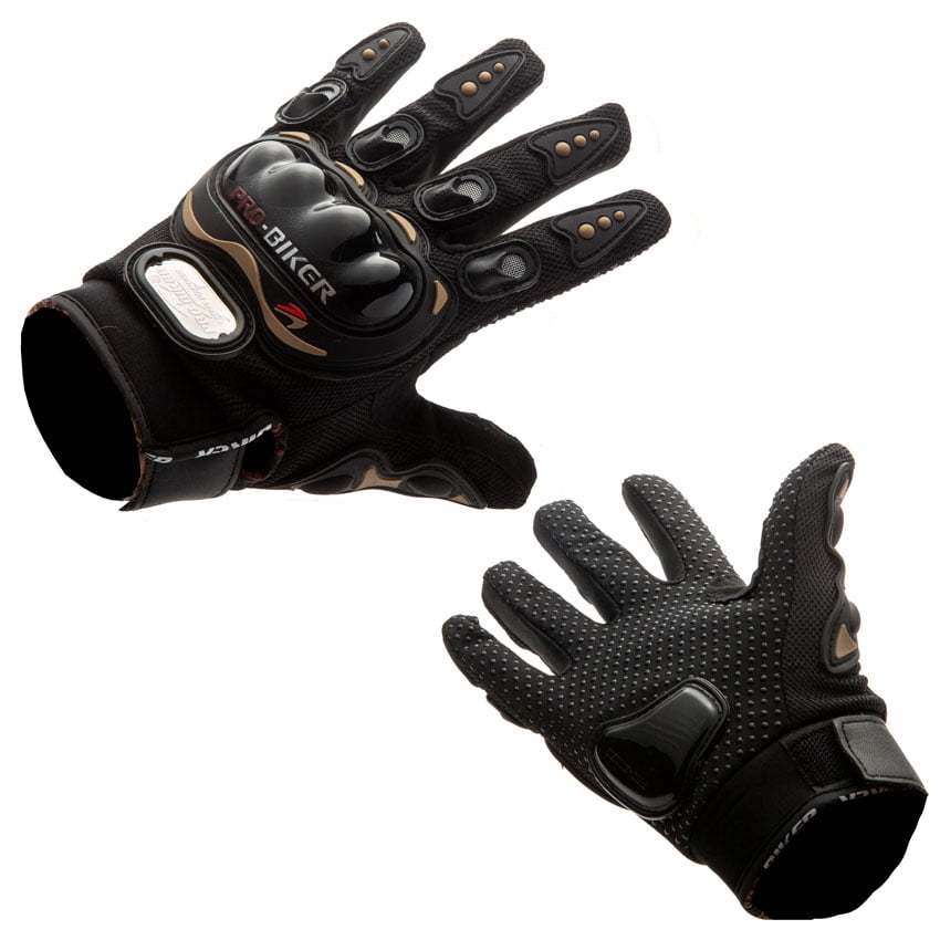MMG Adult Motorcycle Off Road Helmet Combo, Includes Riding Gloves and Goggles. Size: M - Color: Matte Black