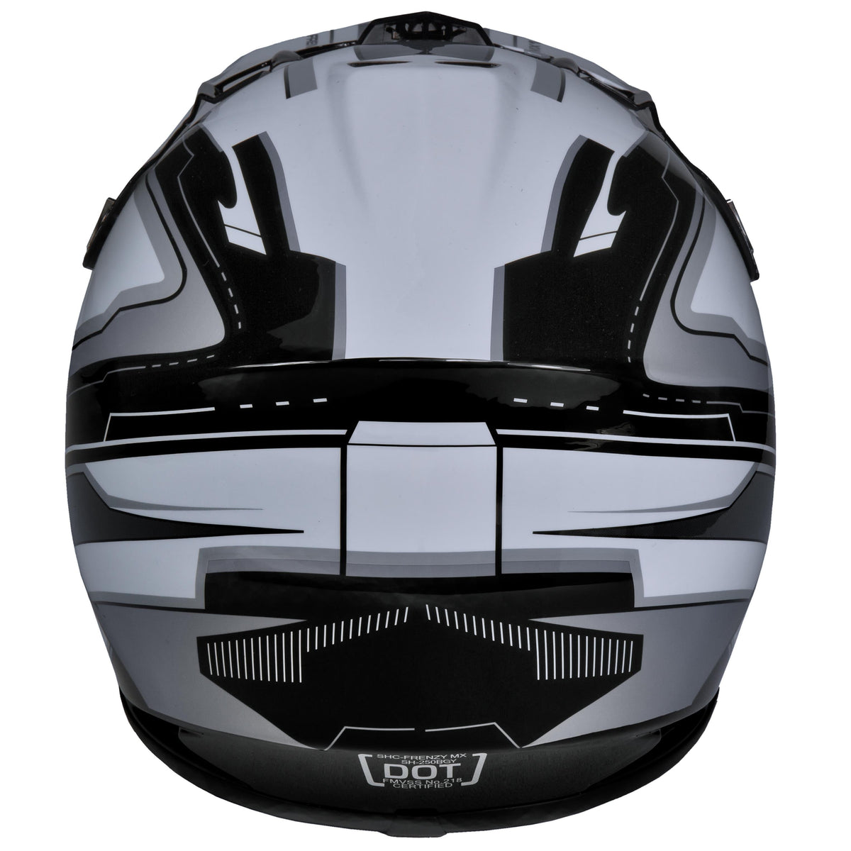 Youth Frenzy MX ATV off-road Helmet DOT Approved Black/Grey, Youth Large