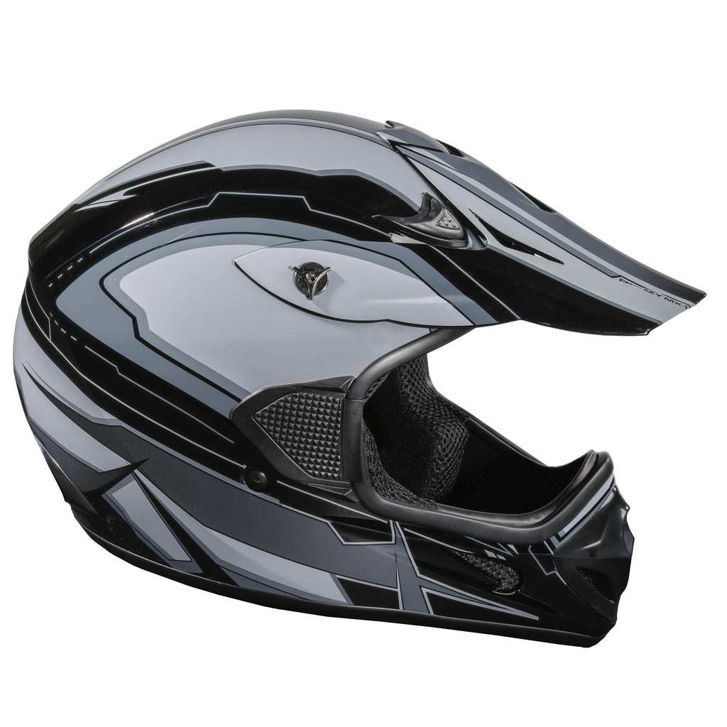 Adult Frenzy Off Road Helmet, Black/Grey, Large