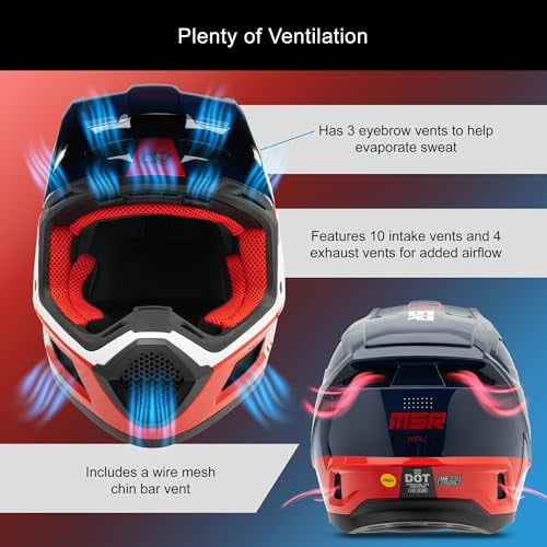 MSRâ„?Mav Sensor Dirt Bike Motocross Helmet w/ MIPS Medium Black/Grey