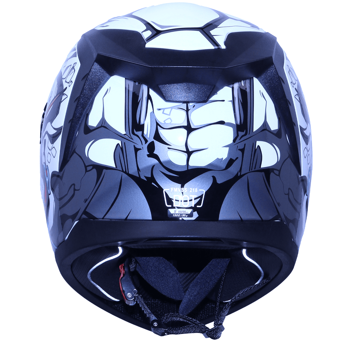 Full-Face Adult Motorcycle Helmet, Motocross ATV Offroad Dirt Bike Helmet DOT Approved White, L Size