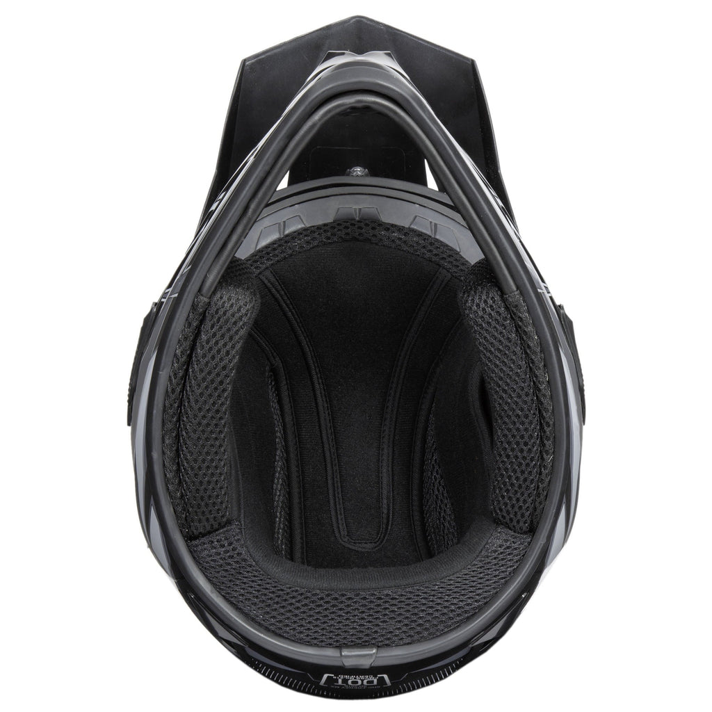 Adult Frenzy Off Road Helmet, Black/Grey, Large