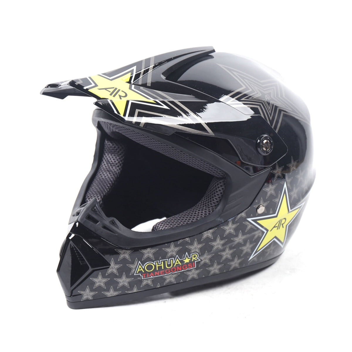DOT Certified Motocross Helmet Set, Full-Face Off-Road ATV MX BMX Dirt Bike Helmet, Includes Goggles & Gloves, Impact Resistant, Ventilated, Unisex, M Size